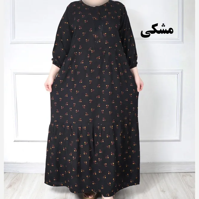 پیراهن ساحلی زنانه گلریز نخی فری سایز تا 48 آیدایی کمربند دار شیک و راحت چهارفصل