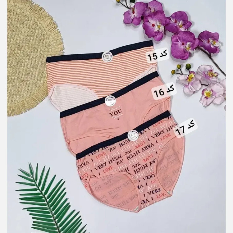 شورت نخی وارداتی سایز بزرگ XXL ضد حساسیت فاق دو لایه