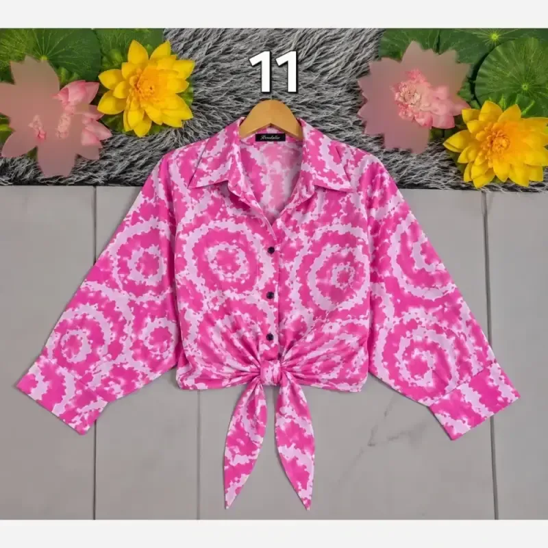 شومیز گره ای جنس الیزه درجه یک مناسب سایز 38 تا 50