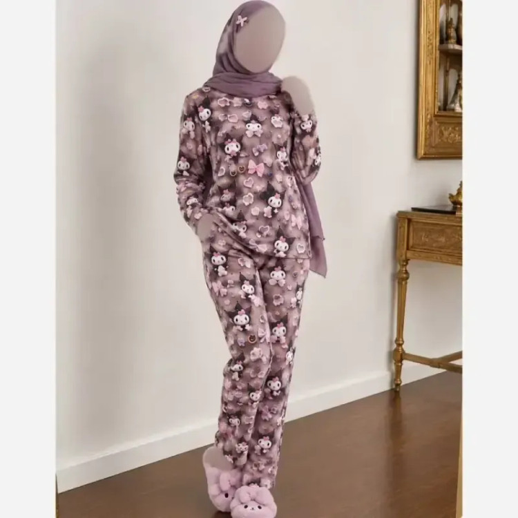 ست بلوز شلوار مخمل زنانه طرح سه بعدی سایز 36 تا 48