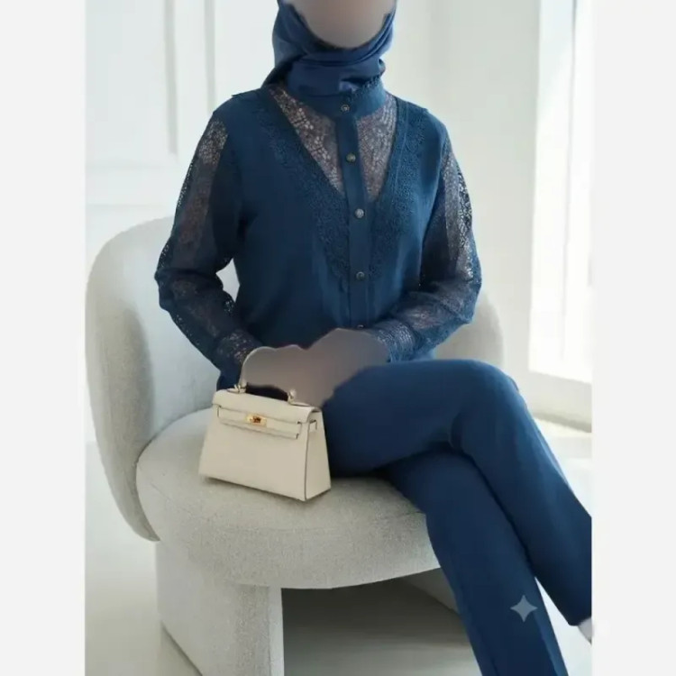 شومیز زنانه مدل آی تک جنس پارچه توکی سایز بزرگ
