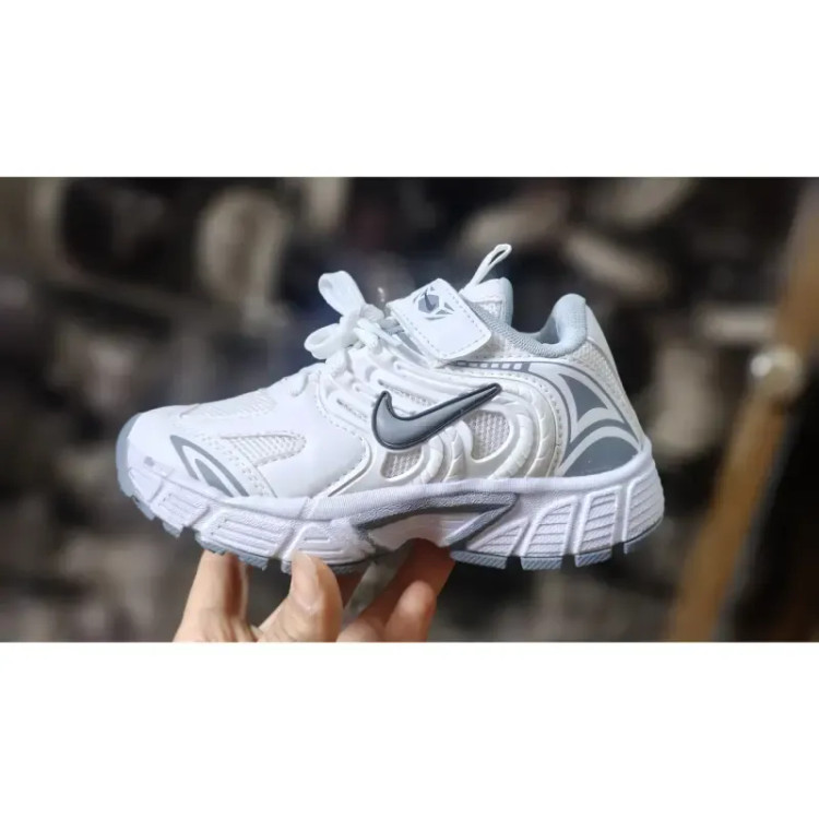 کفش اسپرت پسرانه بچگانه سفید نایک کتانی مناسب مدرسه سایز 31 تا 35