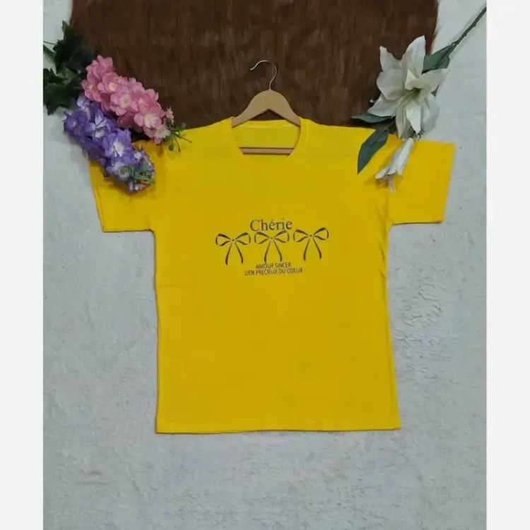 تیشرت لانگ چاپی طرح پاپیون سوپر پنبه اعلا فری سایز
