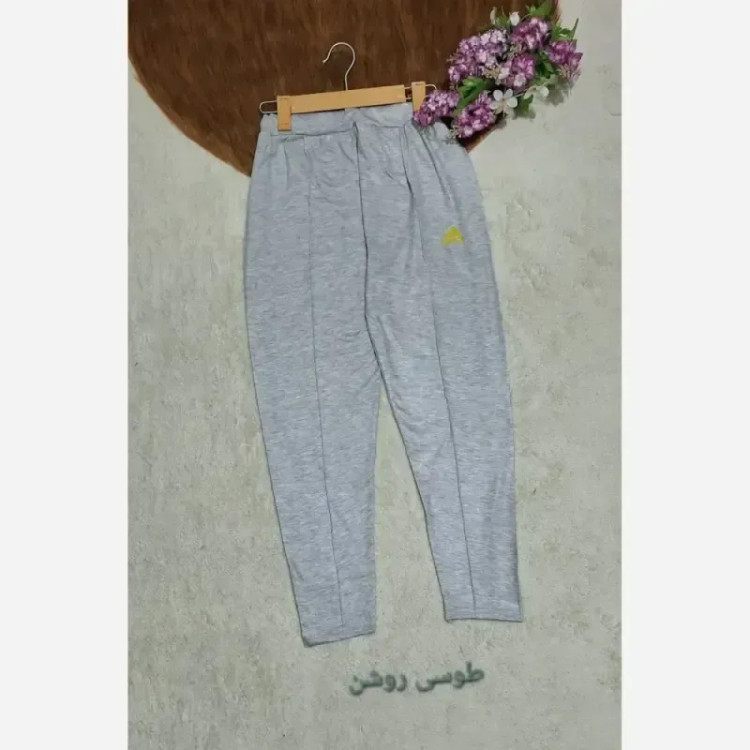 شلوار ورزشی و خانگی زنانه گلکسی پنبه ملانژ درجه یک فری سایز