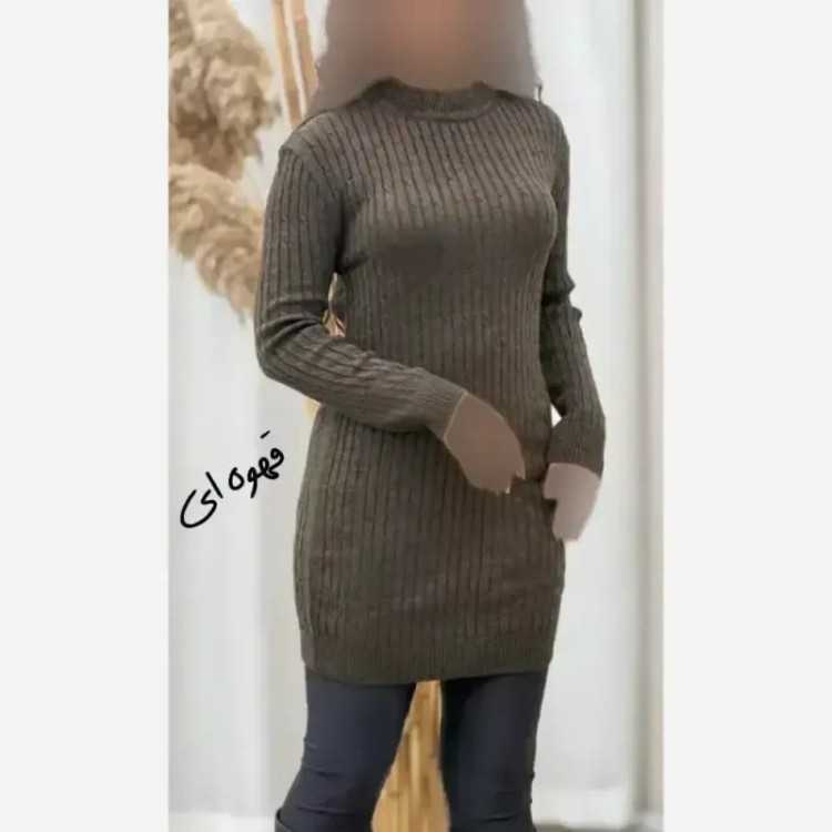 تونیک بافت گپ زنانه ماهلین فری سایز الیاف آکریلیک ترک قد 85 سانت