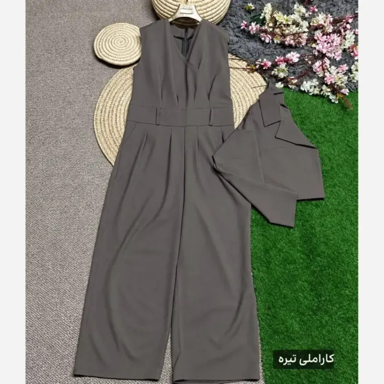 ست کت و اورال زنانه پاییزه جنس سوپرمازراتی سایز 38 تا 46 فری