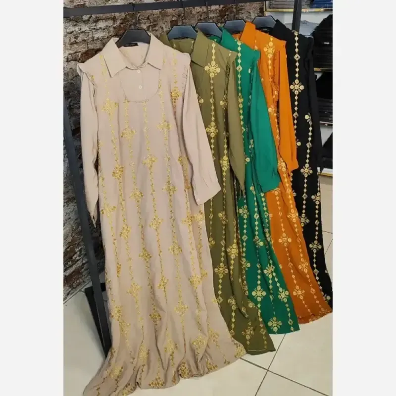 پیراهن طلاکوب ستاره زنانه جنس اسکادا رنگبندی متنوع سایز بزرگ